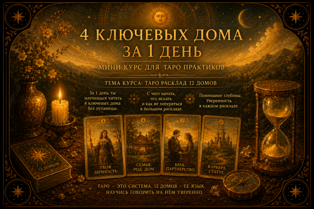 мини-курс Таро 4 дома обучение